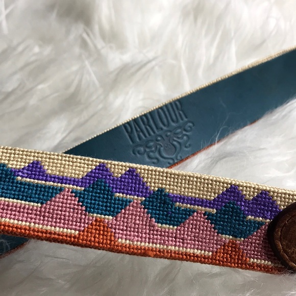 Parlour Other - NWT Parlour | Hand stitched Needlepoint Belt 42